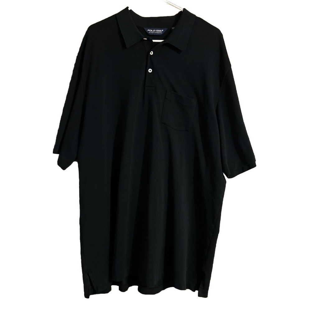 Polo Ralph Lauren Golf Men’s Black Short Sleeve Shirt Pocket Logo Sz 2XL XXL